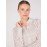 Satin Striped Button-Front Blouse