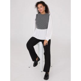 2-Fer Boucle Vest With Long Sleeve Top
