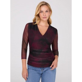 Abstract Print Crossover Mesh Top