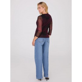 Abstract Print Crossover Mesh Top