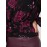 Floral Print Mesh Top With Ruched Waistband
