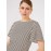 Striped Flutter Sleeve Boat Neck Top