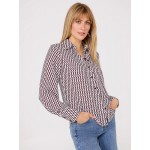 Printed Chiffon Button-Front Blouse