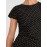Print Short Raglan Sleeve Top With Side Pleats