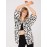 Abstract Print Crinkle Button-Front Blouse