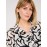 Abstract Print Crinkle Button-Front Blouse