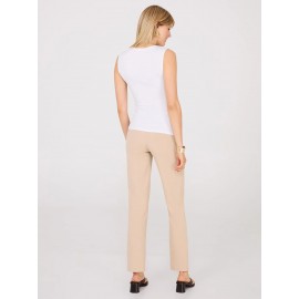 Sleeveless Pleated Crossover Top