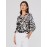Animal Print Satin Dolman Sleeve Top