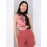 Floral Placement Mock Neck Halter Top