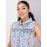 Denim Vest With Pearl Details