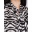 Animal Print Satin Bow Blouse