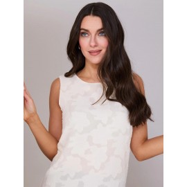 Sleeveless Floral Burnout Chiffon Top