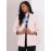 3/4 Pleated Sleeve Open Blazer
