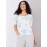 Floral Print Eyelet Top With Ruched Sleeves