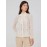 Lace Button-Front Bow Blouse