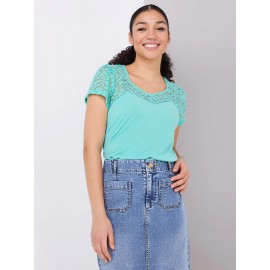 Lace Sweetheart Neckline Top