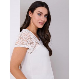 Lace Sweetheart Neckline Top