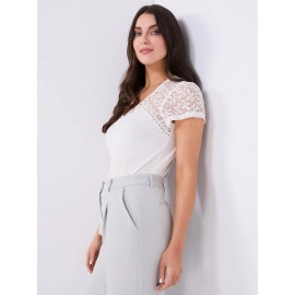 Lace Sweetheart Neckline Top