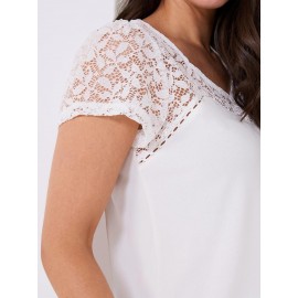Lace Sweetheart Neckline Top