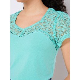 Lace Sweetheart Neckline Top
