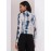 Printed Mesh Mock Neck Top