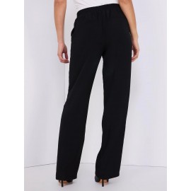 Wide Leg Pull-On Trousers