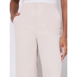 Wide Leg Pull-On Trousers