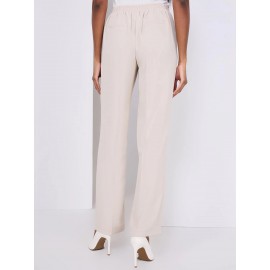 Wide Leg Pull-On Trousers