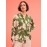 Printed Shadow Stripe Button-Front Blouse