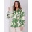 Printed Shadow Stripe Button-Front Blouse