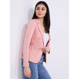 Textured Open Blazer