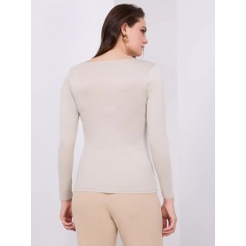 Glitter Jersey Boat Neck Top