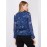 Floral Print Metallic Chiffon Top