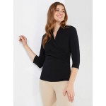 3/4 Sleeve Crossover Top
