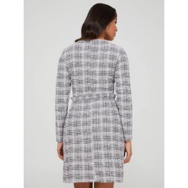 Metallic Boucle Fit & Flare Mini Dress