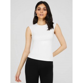 Sleeveless Crew Neck Top