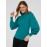 Balloon Sleeve Mock Neck Top With Detail