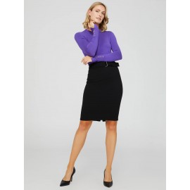 Pull-On Skirt With Belt