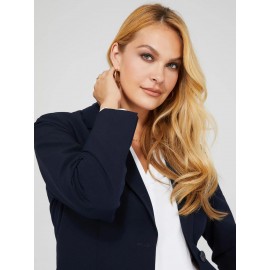 One-Button Long Sleeve Blazer With Pockets