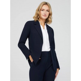 One-Button Long Sleeve Blazer With Pockets