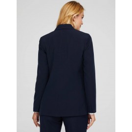 One-Button Long Sleeve Blazer With Pockets