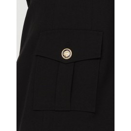 One-Button Blazer With Cargo Pockets
