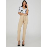 High-Waisted Tie Belt Pants