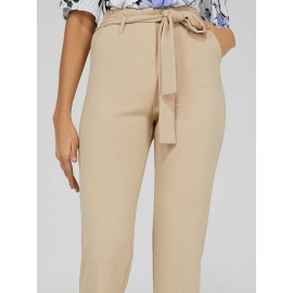 High-Waisted Tie Belt Pants