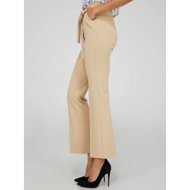 High-Waisted Tie Belt Pants