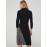 Colour Block Mock Neck Sweater Dress
