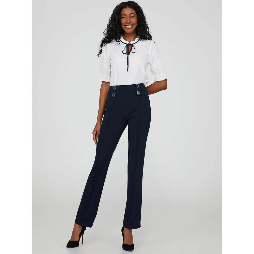 Pull-On Pant With Front Button Detail