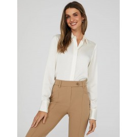 Satin Button Down Blouse