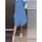 Women Solid Stand Collar Shirt Dress With Sleeve Tabs