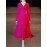 Contrast Long Sleeve A-line V-neck Dress For Women